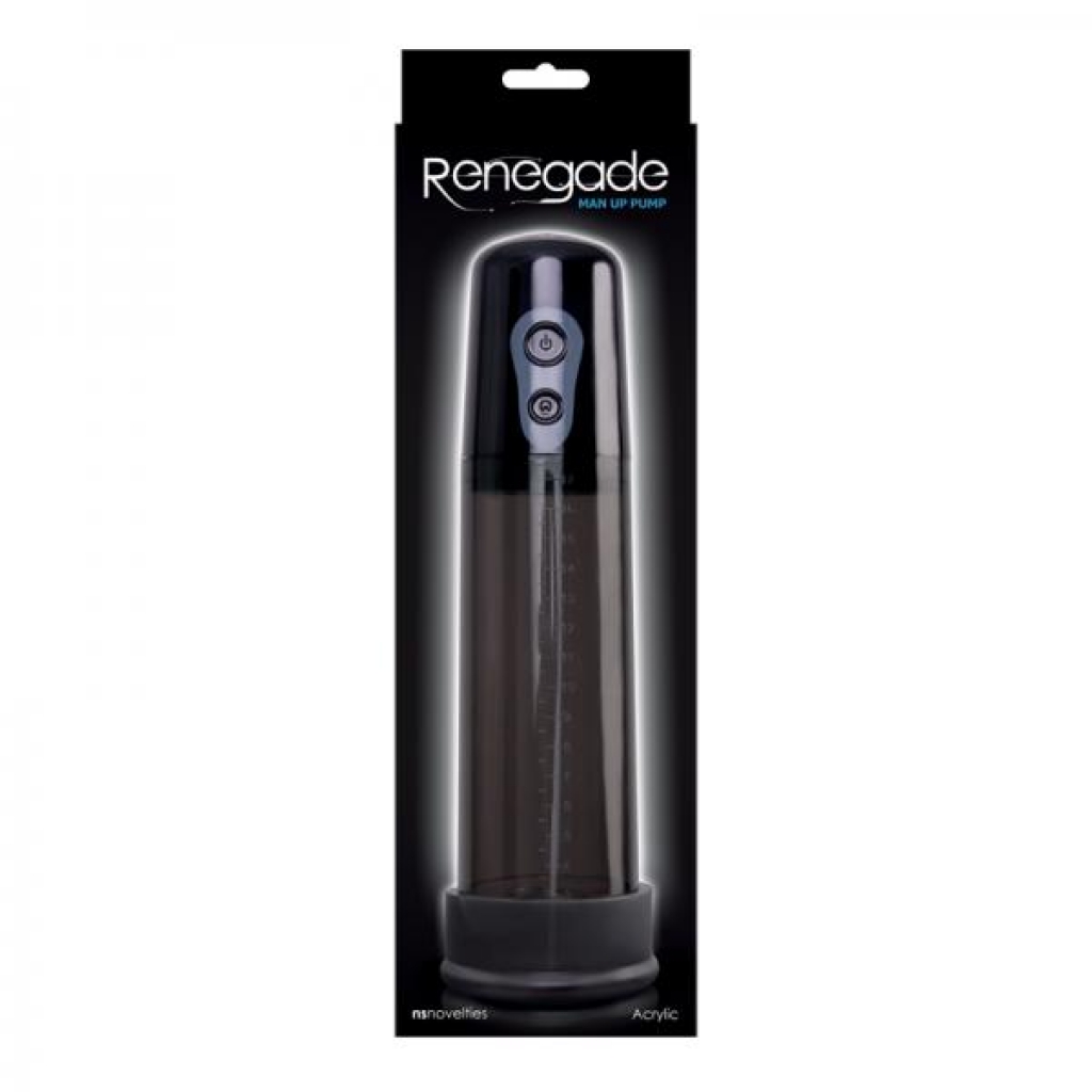 Renegade Man Up Penis Pump - Black Acrylic Cylinder