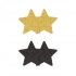 Pretty Pasties Glitter Stars - Black/Gold (2 Pairs)