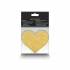 Pretty Pasties Glitter Hearts - Black/Gold (2 Pairs)