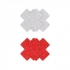 Pretty Pasties Glitter Cross - Red/Silver