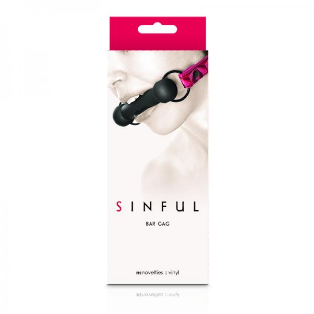 Sinful Silicone Bar Gag - Pink