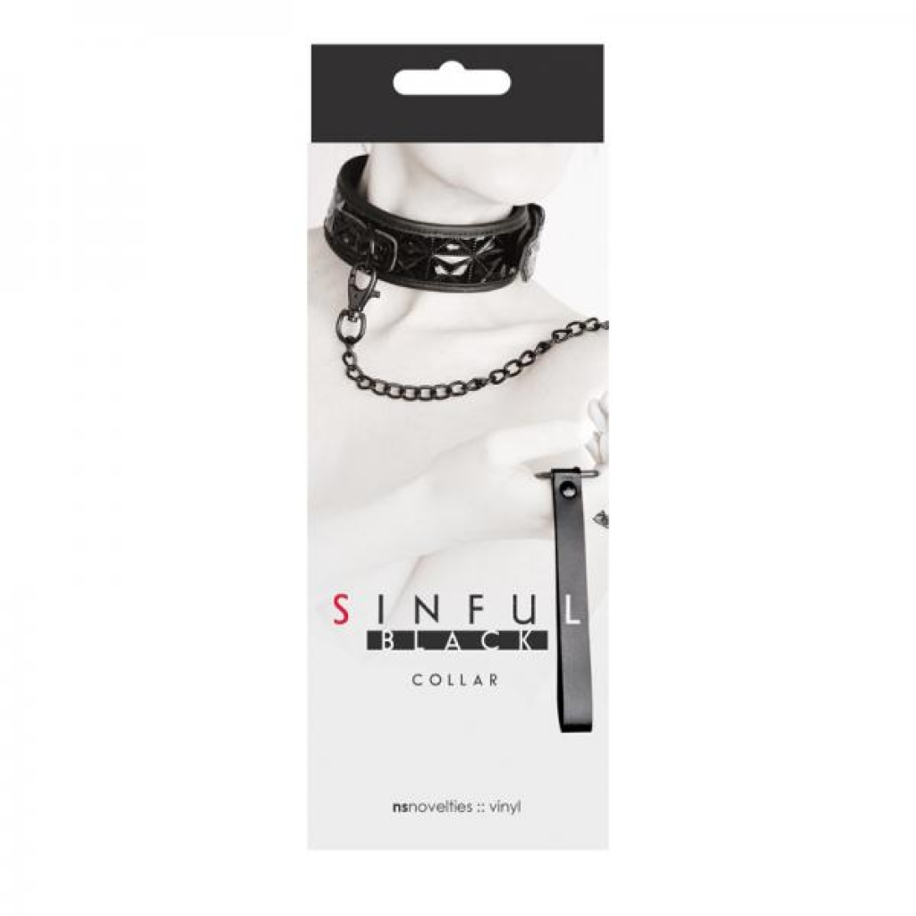 Sinful Black Collar - Affordable Kink Accessory