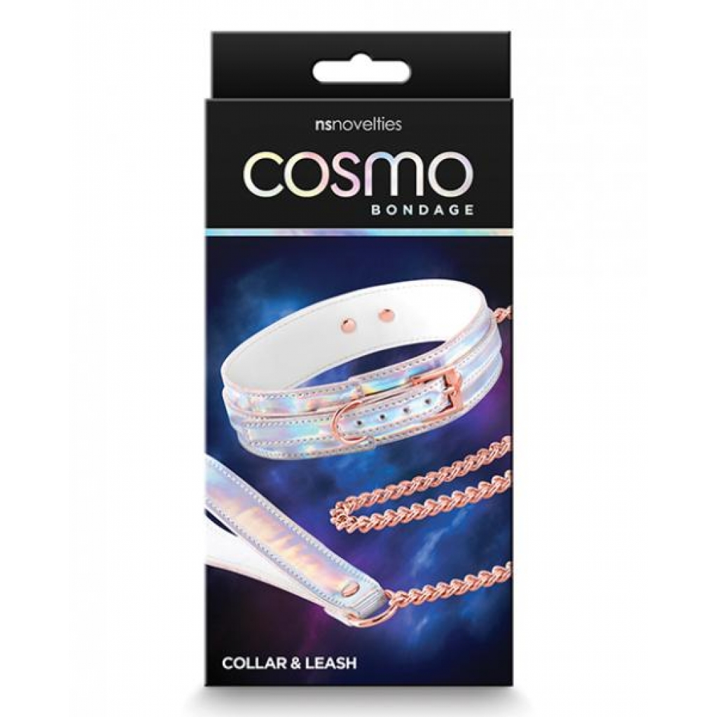 Cosmo Bondage Collar & Leash - Stunning Rainbow Design