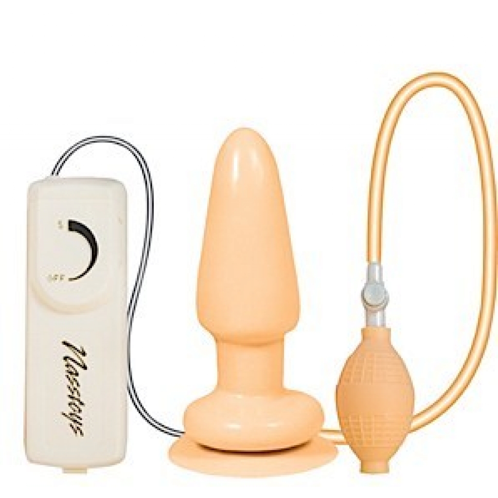 Butt Balloon Inflatable Vibrating Anal Satisfier in Beige