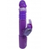 Deep Stroker Rabbit Vibe with Clitoral Stimulator - Purple