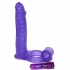 Double Penetrator C Ring with Bendable Dildo - Purple Passion