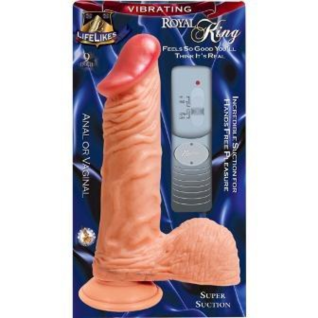 Lifelikes Vibrating Royal King - Beige - 9 inches