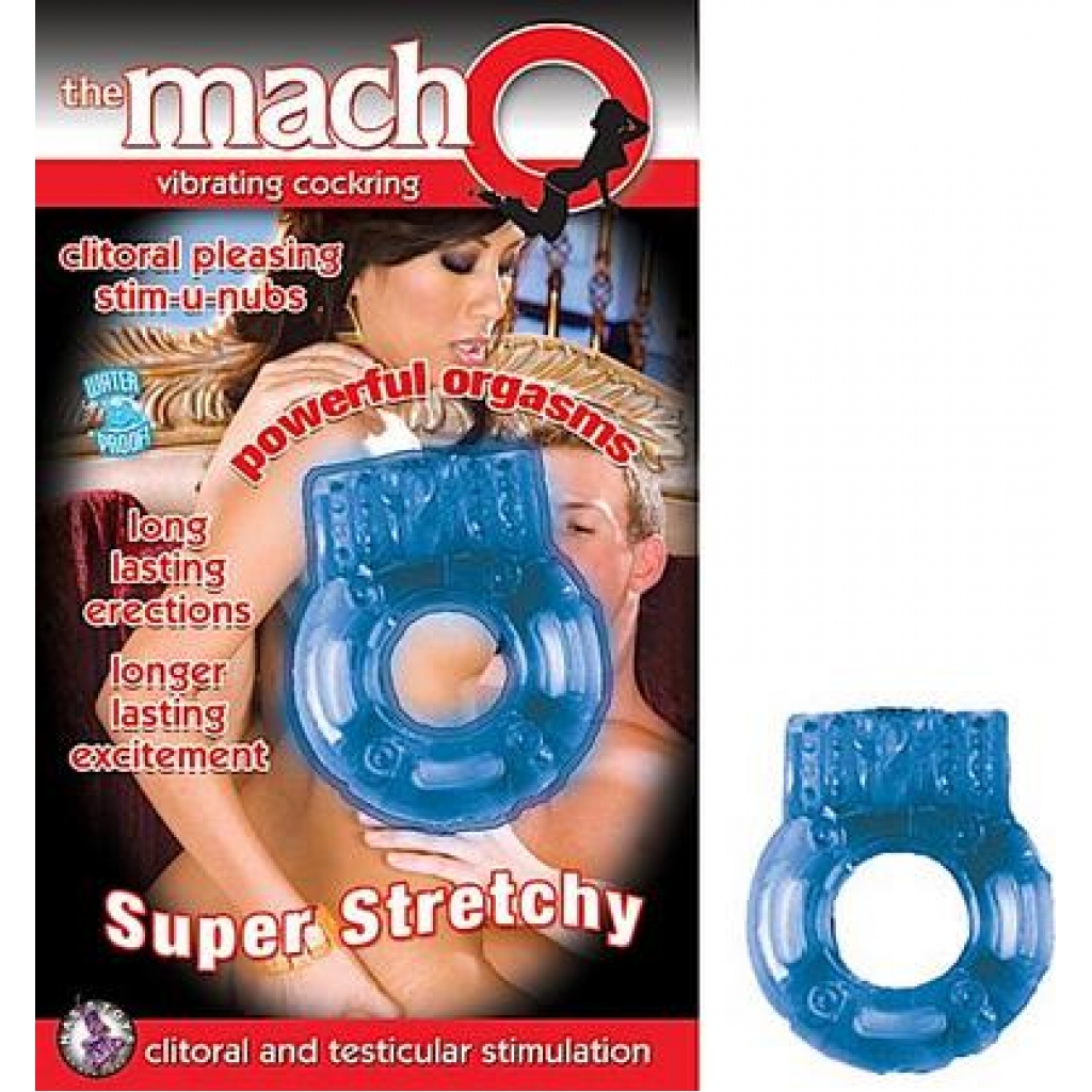 Macho Vibrating Cock Ring - Blue