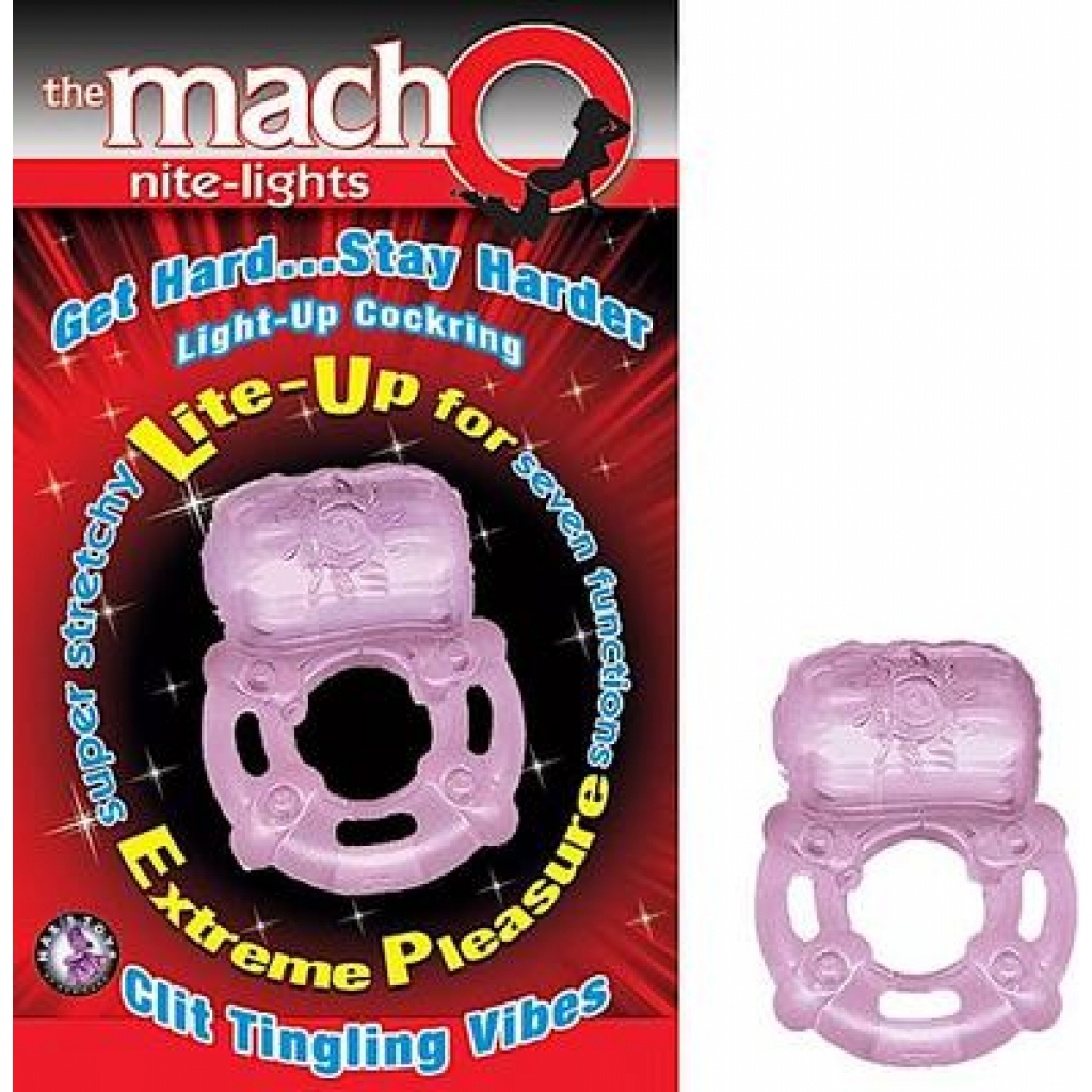 Macho Nite Lights Purple - Vibrating Cockring with 7 Functions