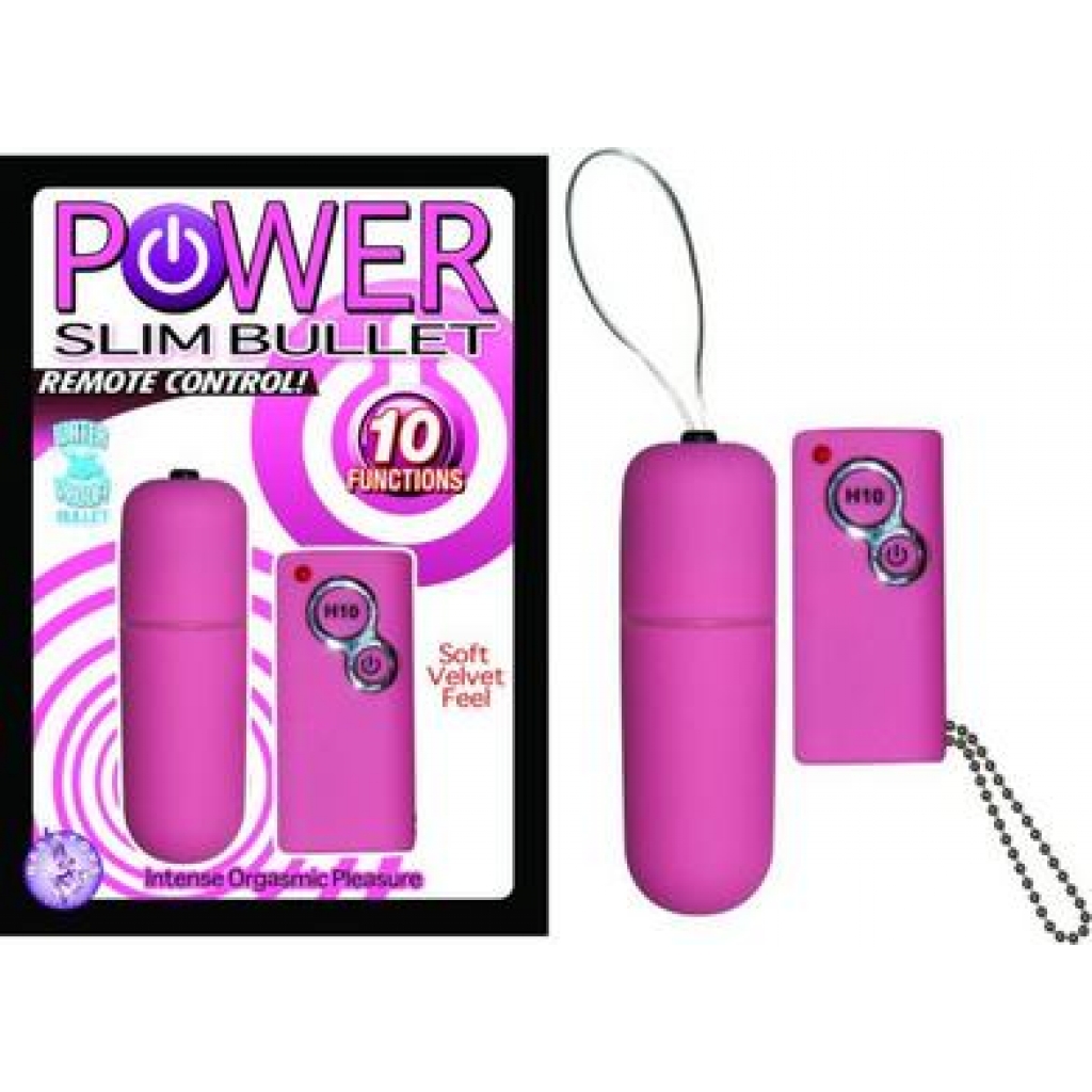 Power Slim Bullet with Remote Control - Pink