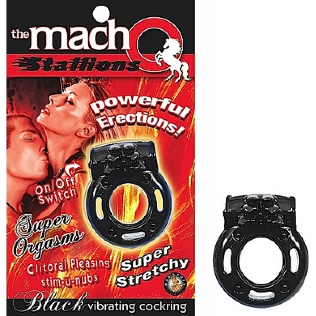 Macho Stallions Vibrating Cock Ring - Enhanced Erection Support