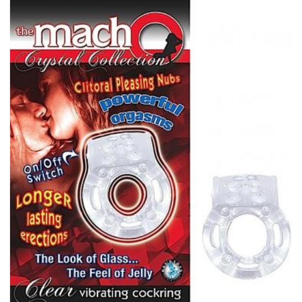 Macho Crystal Vibrating Cockring - Clear