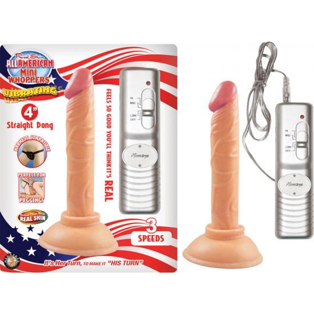 All American Mini Whoppers - 4-Inch Vibrating Dong