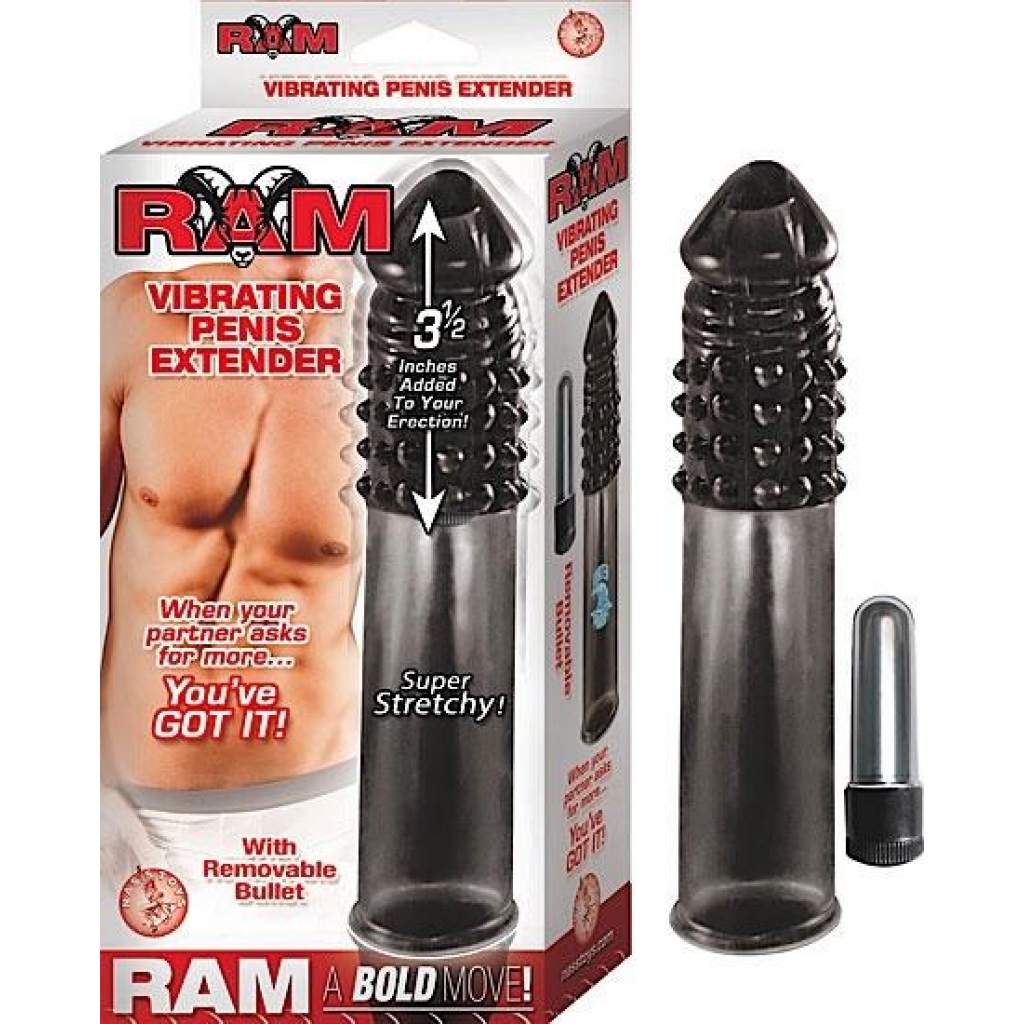 Vibrating Penis Extender - 7.5 Inch Smoke