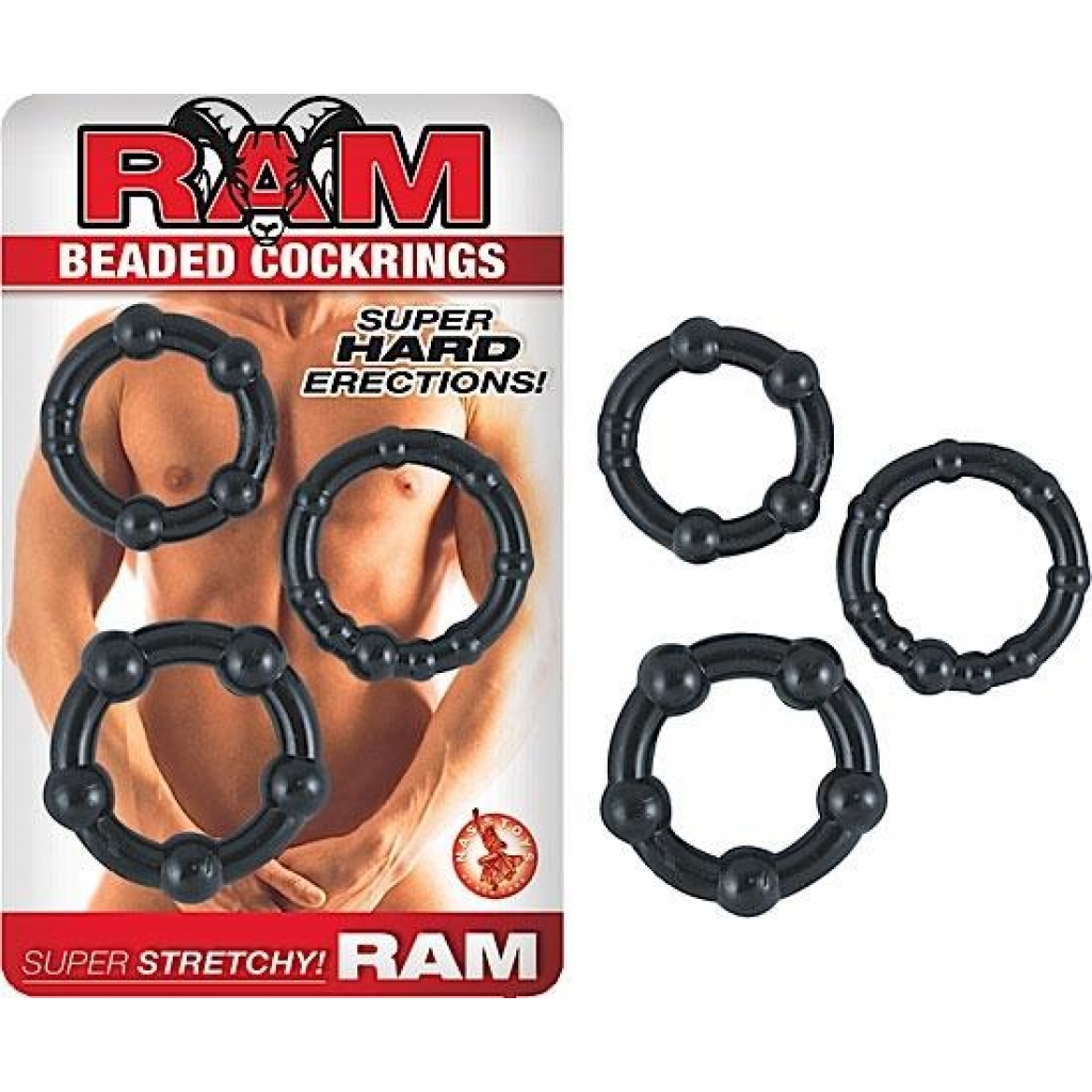 Beaded Cock Rings - 3 Pack for Enhanced Control