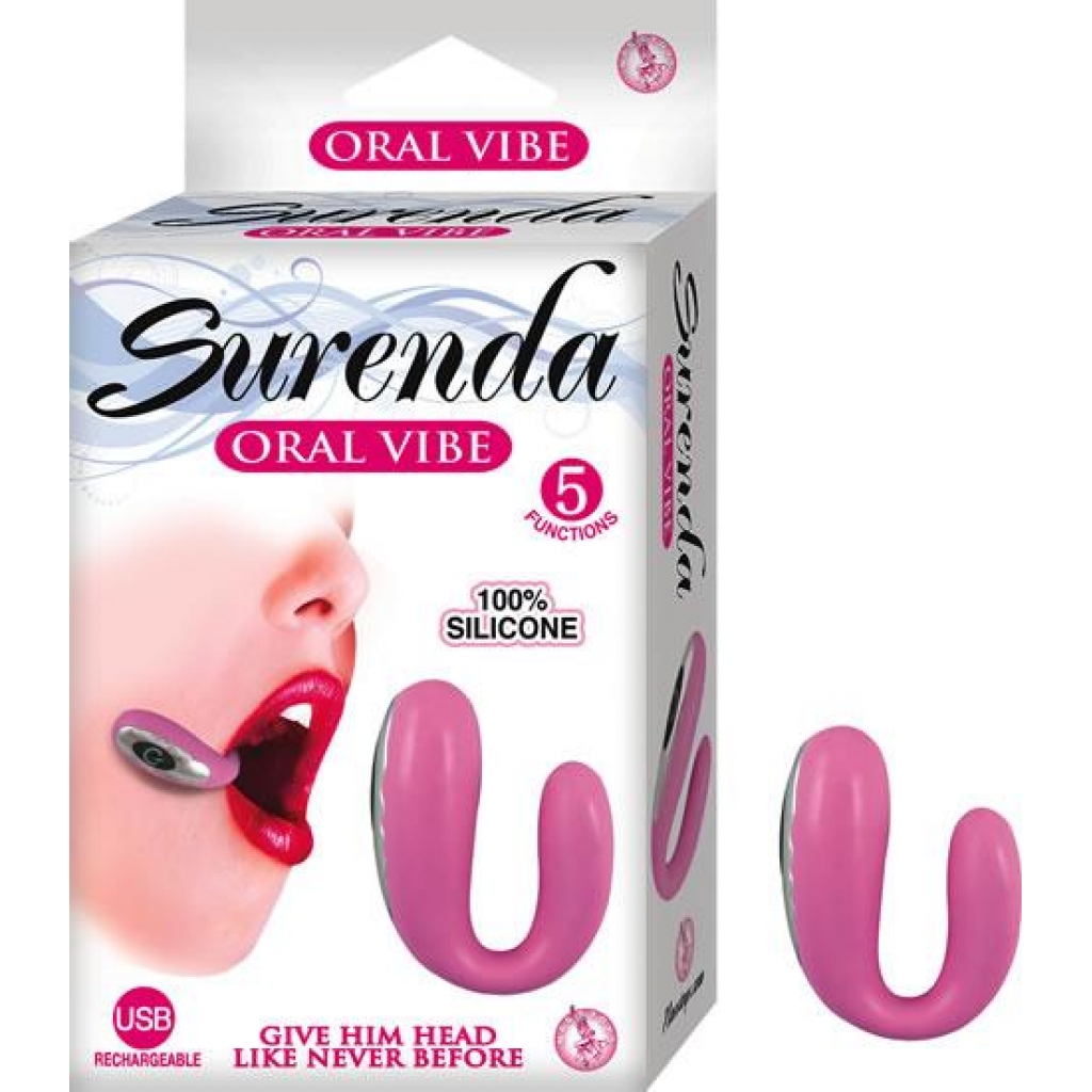 Surenda Silicone Oral Vibe - 5 Function USB Rechargeable Waterproof - Pink