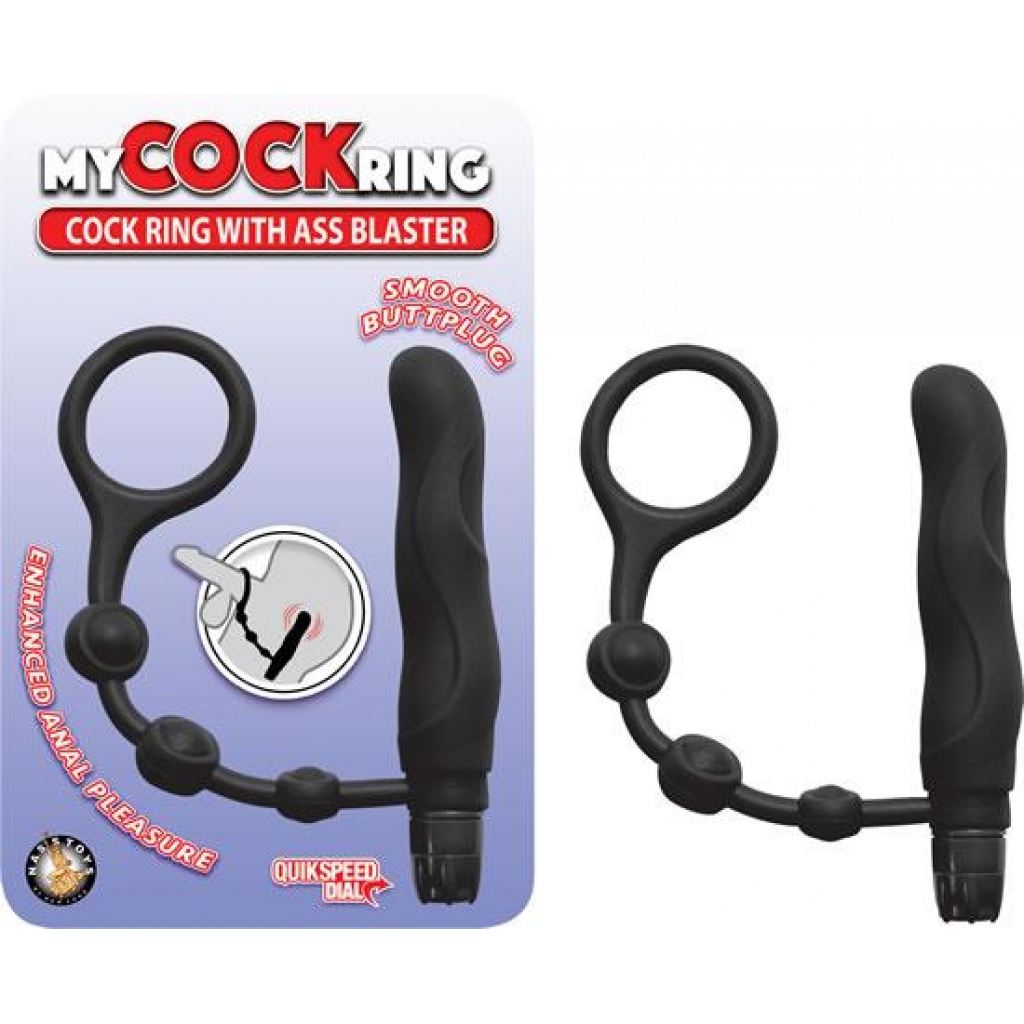 My Cockring with Ass Blaster - Black