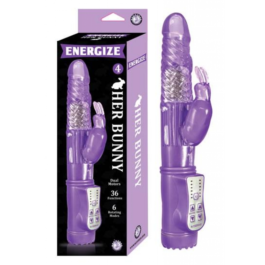 Energize Her Bunny 4 Rabbit Vibrator - Purple