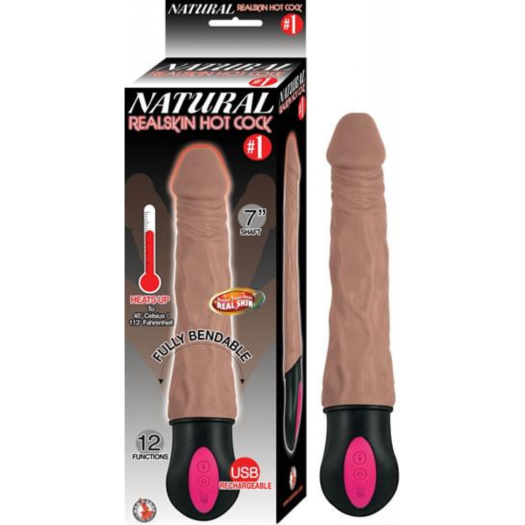 Natural Realskin Hot Cock #1 - Brown Realistic Vibrator