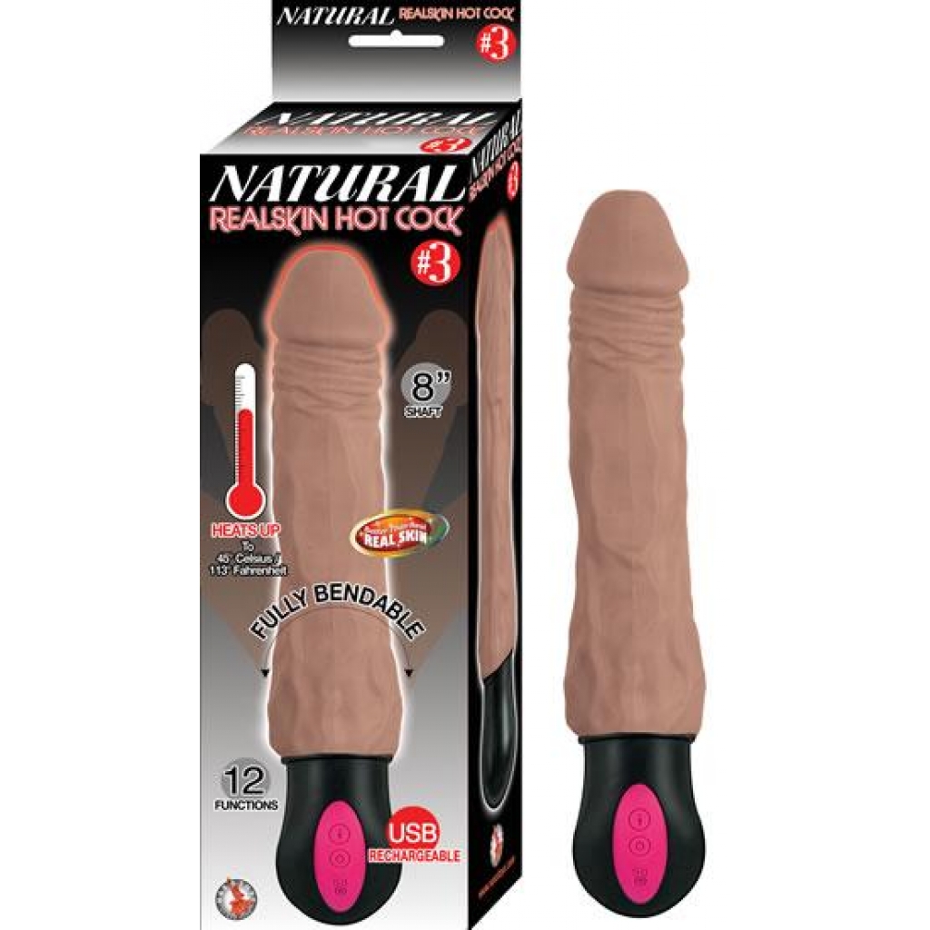 Natural Realskin Hot Cock #3 - Vibrating Dildo