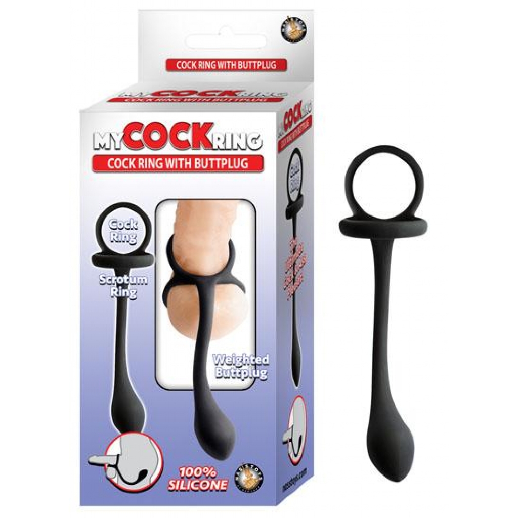 My Cockring with Butt Plug - Black