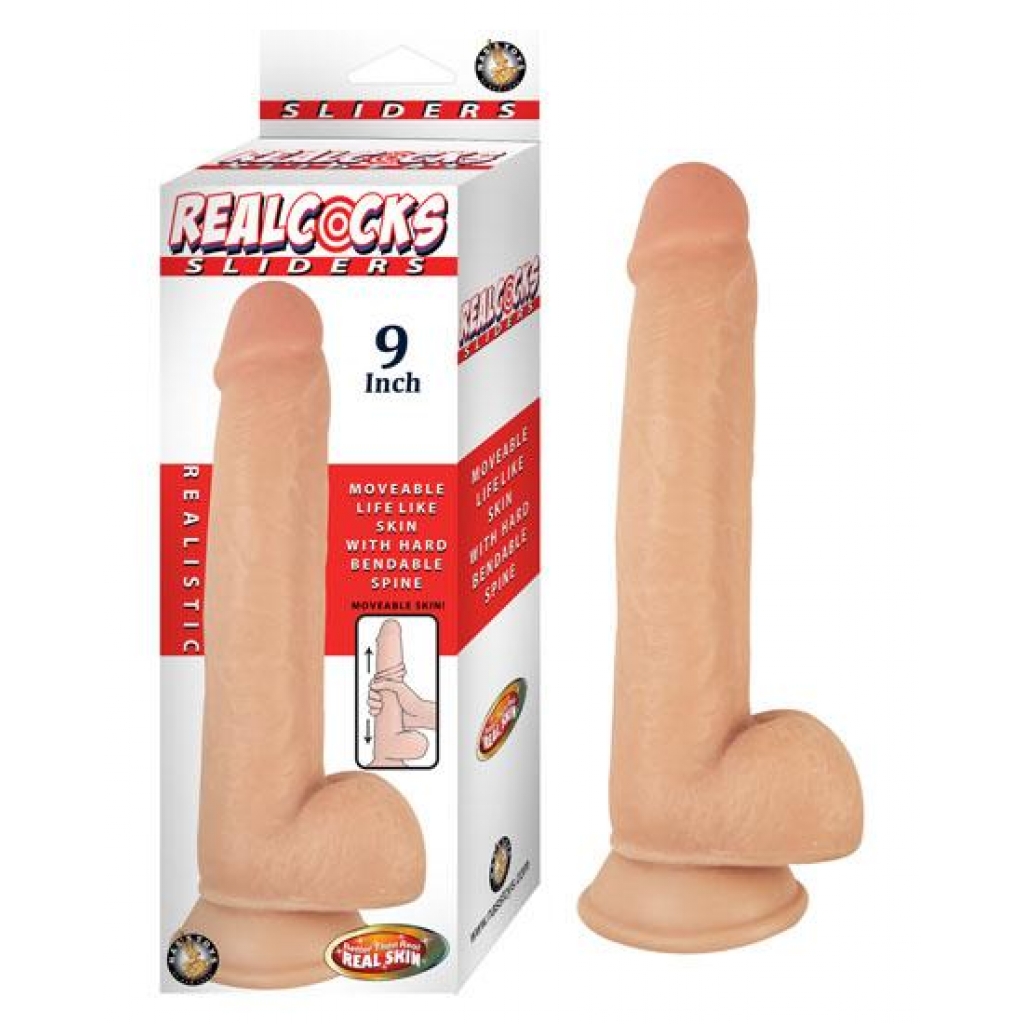 Realcocks Sliders 9 Inches Beige Dildo