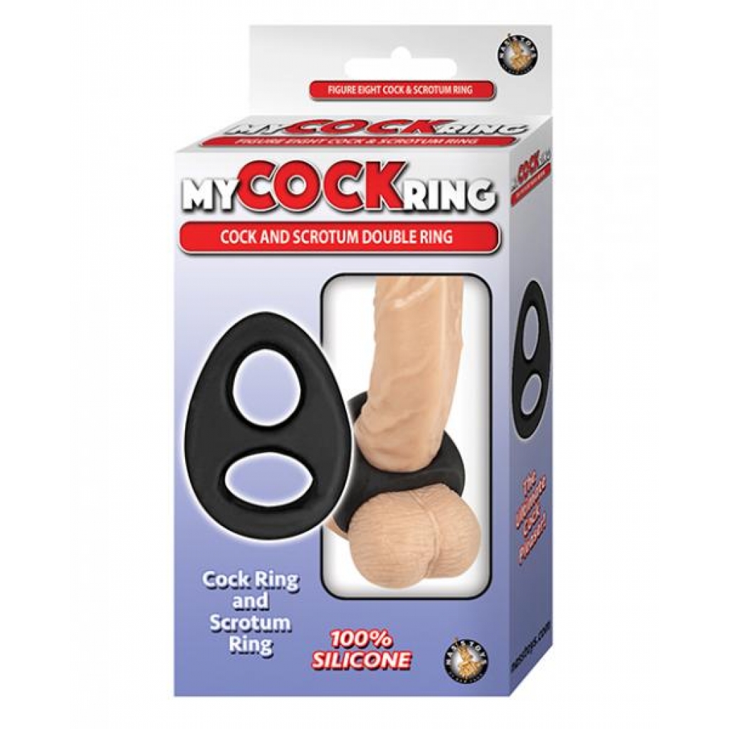 My Cockring Cock & Scrotum Double Ring - Black