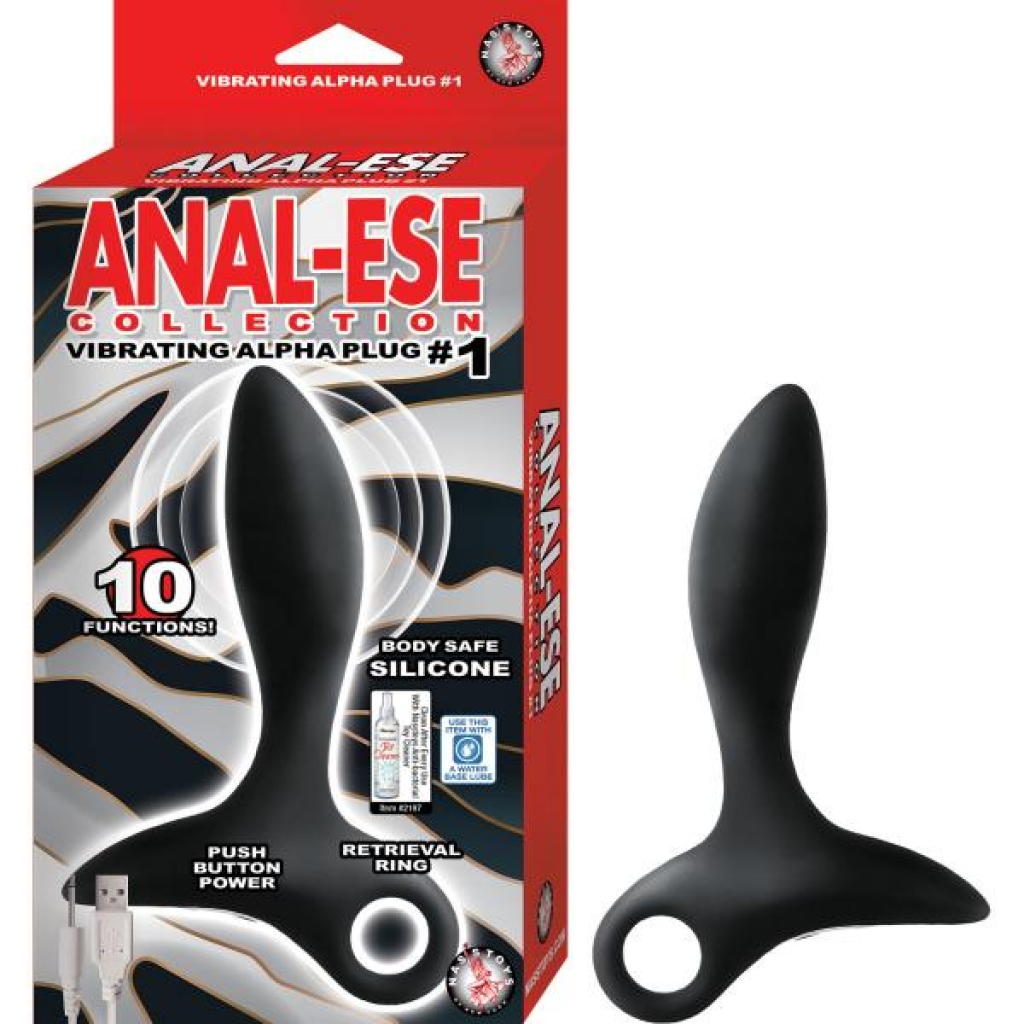 Anal-ese Collection Vibrating Alpha Plug #1 - Black