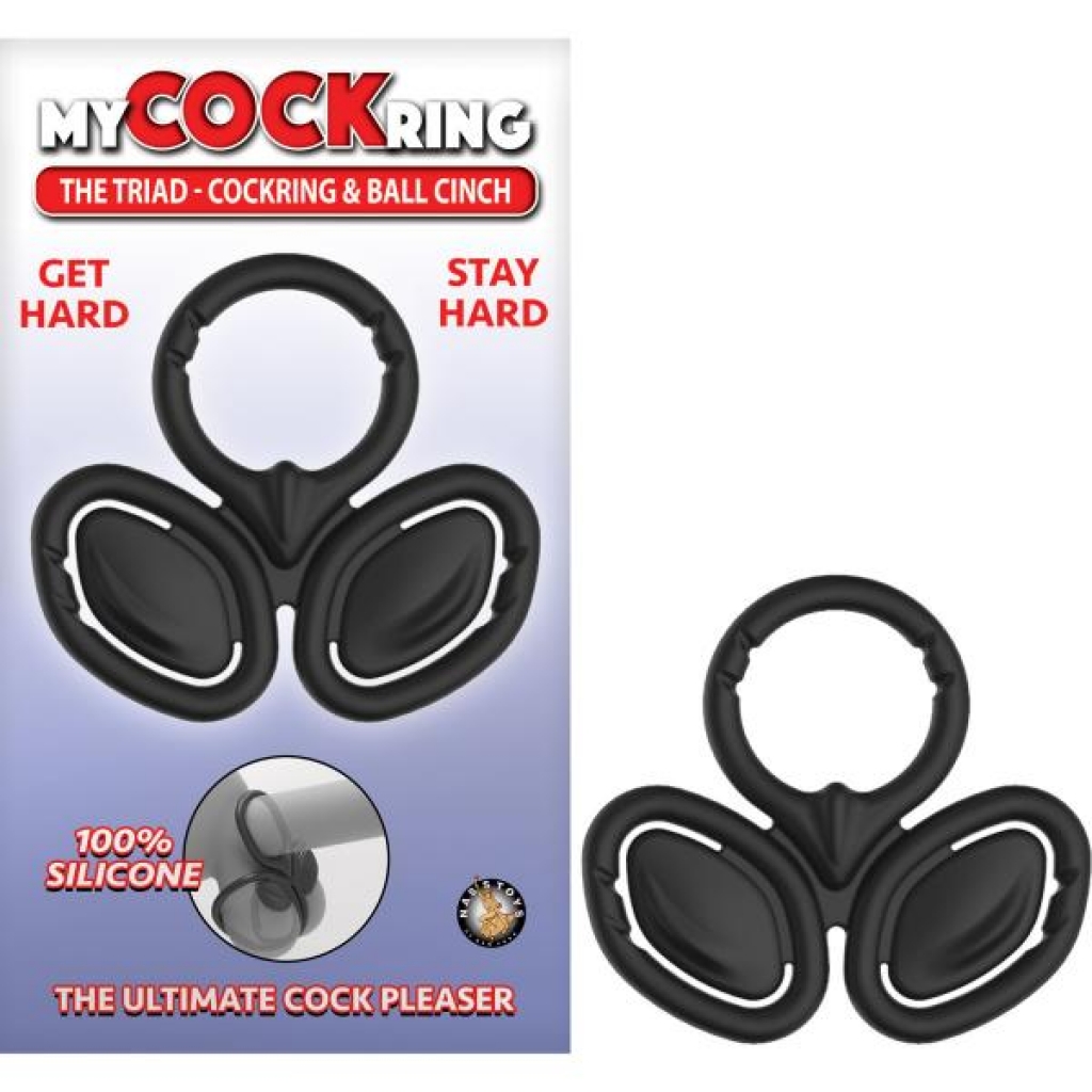 My Cockring The Triad - Cockring & Ball Cinch - Black