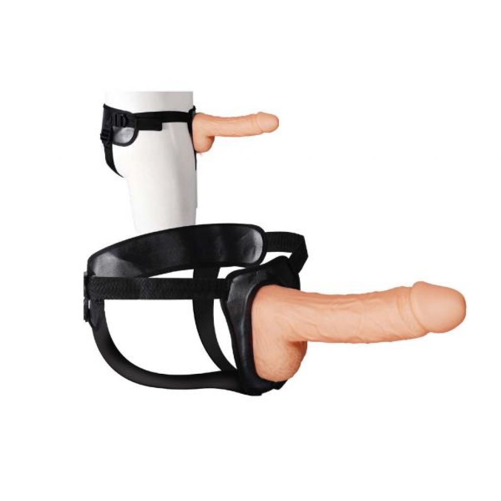 Adjustable Erection Assistant Hollow Strap-On 8.5in - White