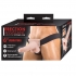 Erection Assistant Hollow Strap-On - 6 inches Vibrating White