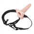 Erection Assistant Hollow Strap-On - 6 inches Vibrating White