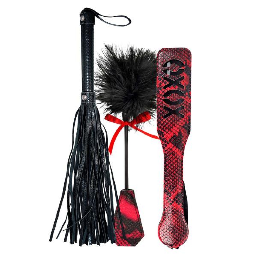 Lovers Kits Whip, Tickle & Paddle Set