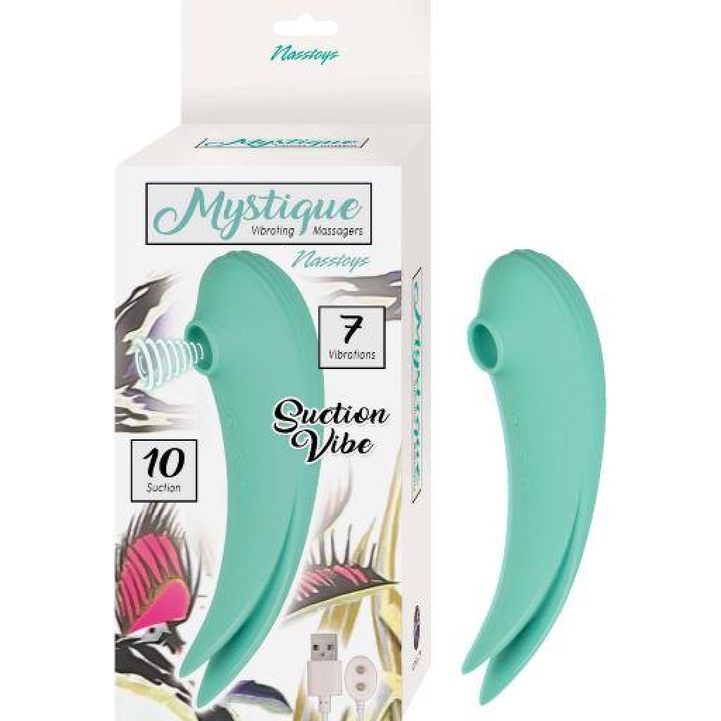 Mystique Vibrating Suction Vibe Aqua Teal