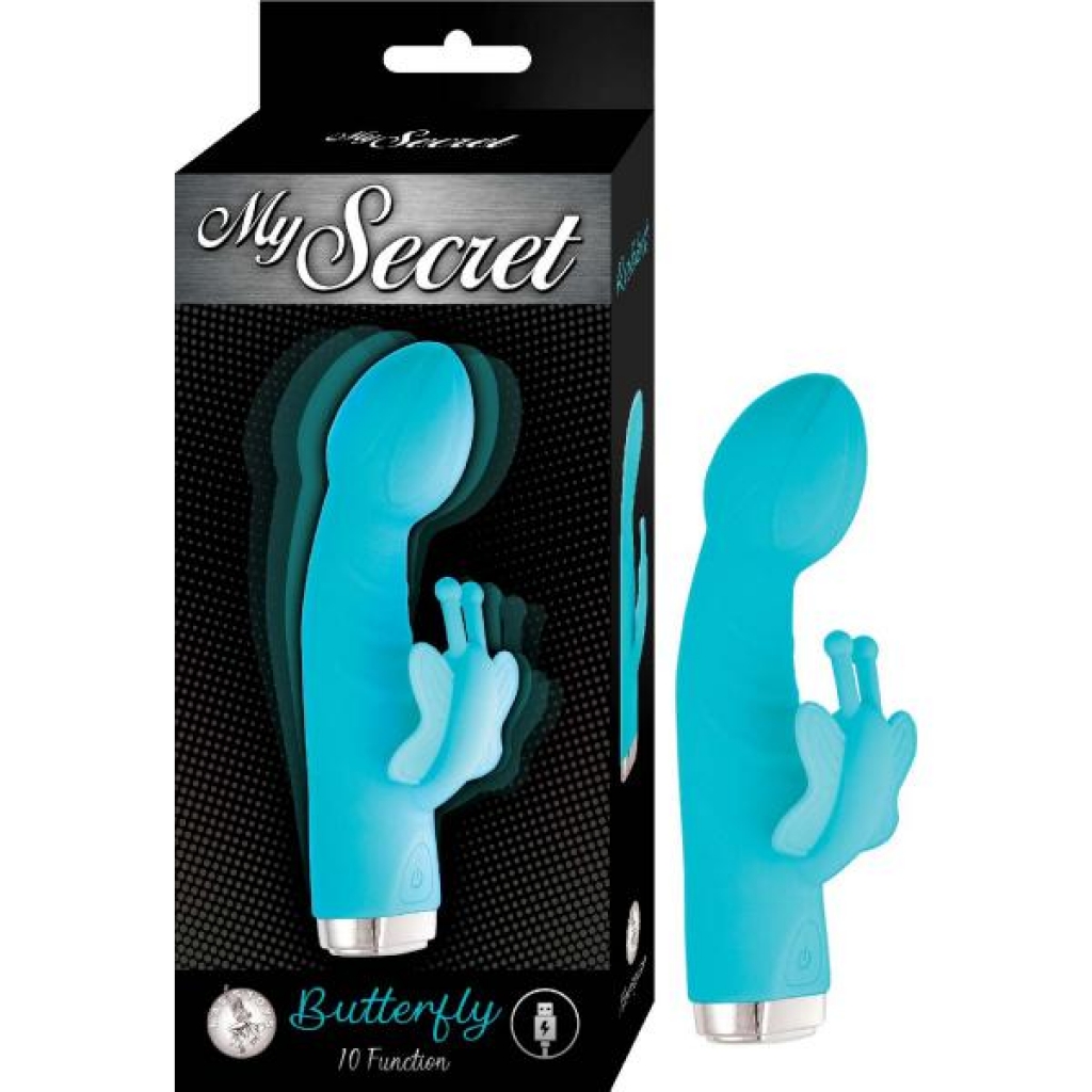 My Secret Butterfly Rabbit Style Vibrator - Aqua Teal