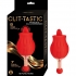 Versatile Clit-Tastic Rose Bud Dual Massager in Red