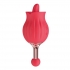 Versatile Clit-Tastic Rose Bud Dual Massager in Red