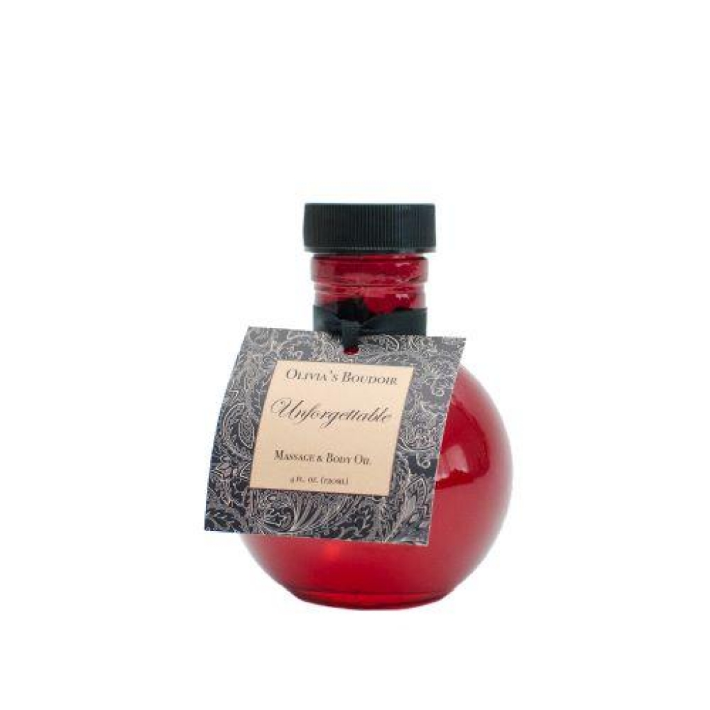 Olivia's Boudoir Massage Oil - Unforgettable 4 fluid ounces - Red