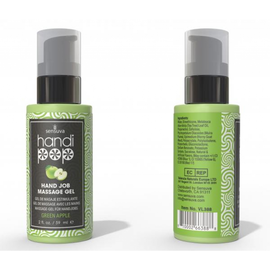 Handipop Edible Massage Gel - Green Apple - 2 Oz