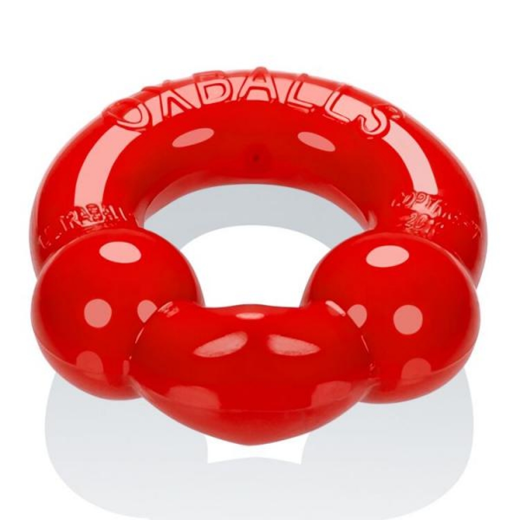 Oxballs Ultraballs Cock Ring Set - Silver & Red