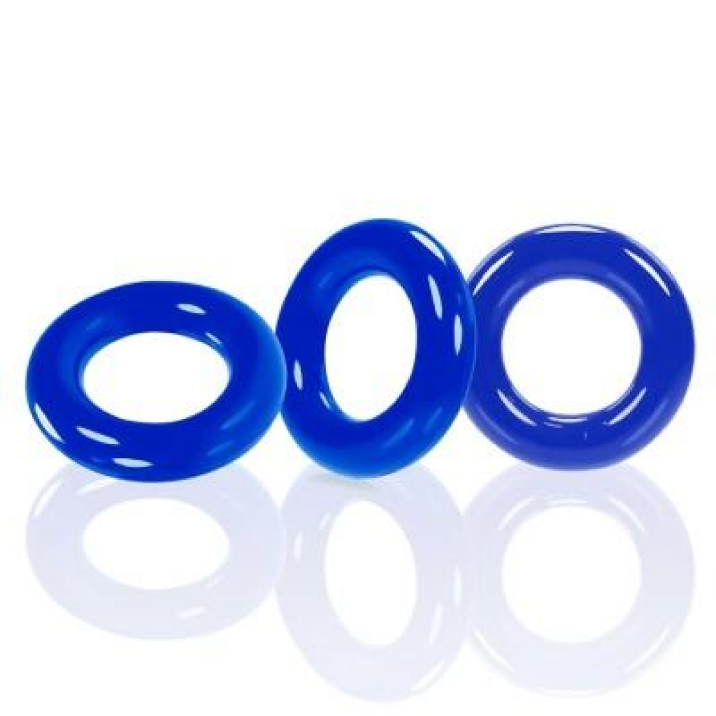 Willy Rings 3 Pack Cockrings in Police Blue