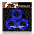 Willy Rings 3 Pack Cockrings in Police Blue