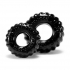 Oxballs Truckt 2-Piece Cock Ring Set: Enhanced Black Support