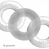 Hunkyjunk HUJ C-Ring Pack - 3 Pack White Ice & Clear