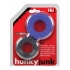 Hunkyjunk Cog 2-Size Cock Ring - Cobalt/Tar (Net) Blue