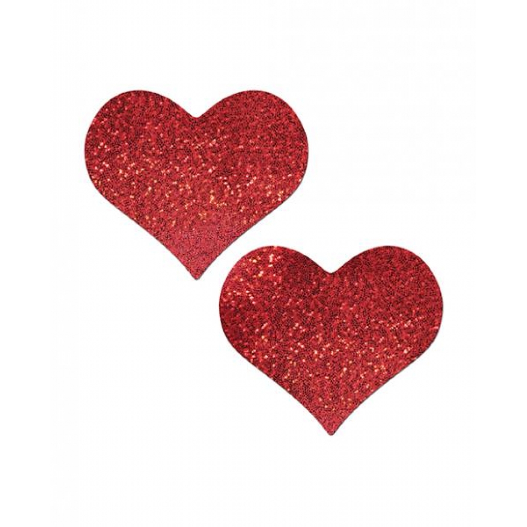 Pastease Heart Glitter - Red Fuller Coverage