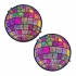 Pastease Shimmering Disco Ball Nipple Covers - Multi-Color