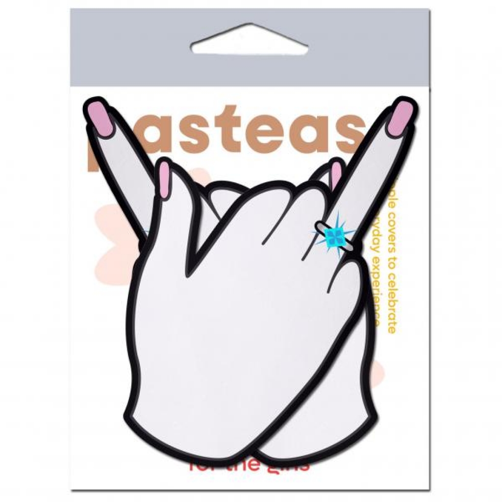 Pastease Engaged Ring Finger Nipple Covers - White