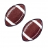 Pastease Sparkly Footballs - Brown