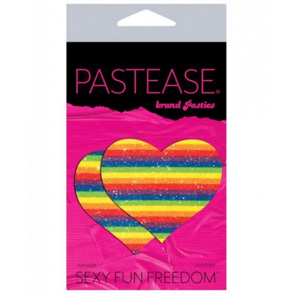 Pastease Glitter Rainbow Heart Pasties - One Size Fits Most